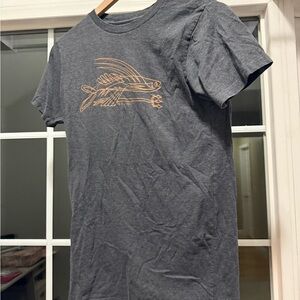 Gray T-Shirt with Orange Graphic Patagonia
